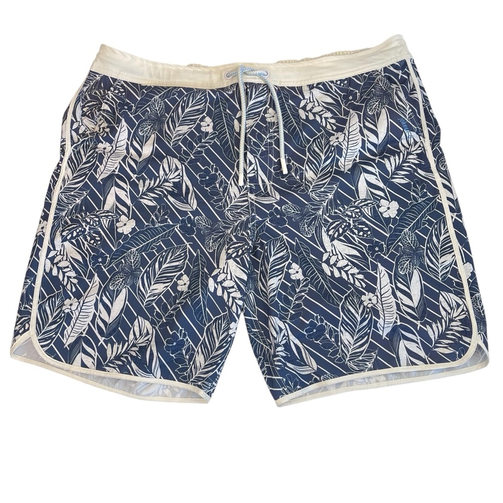 Johnnie O Mens Size XL Tiwi Swim Trunks Shorts Mesh Lined Pockets Floral Beach